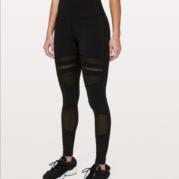 lululemon athletica Pants - Lululemon Mesh pants black size 4